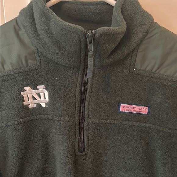 Notre Dame Vineyard Vines Quarter-Zip Fleece Pullover - Picture 2 of 4